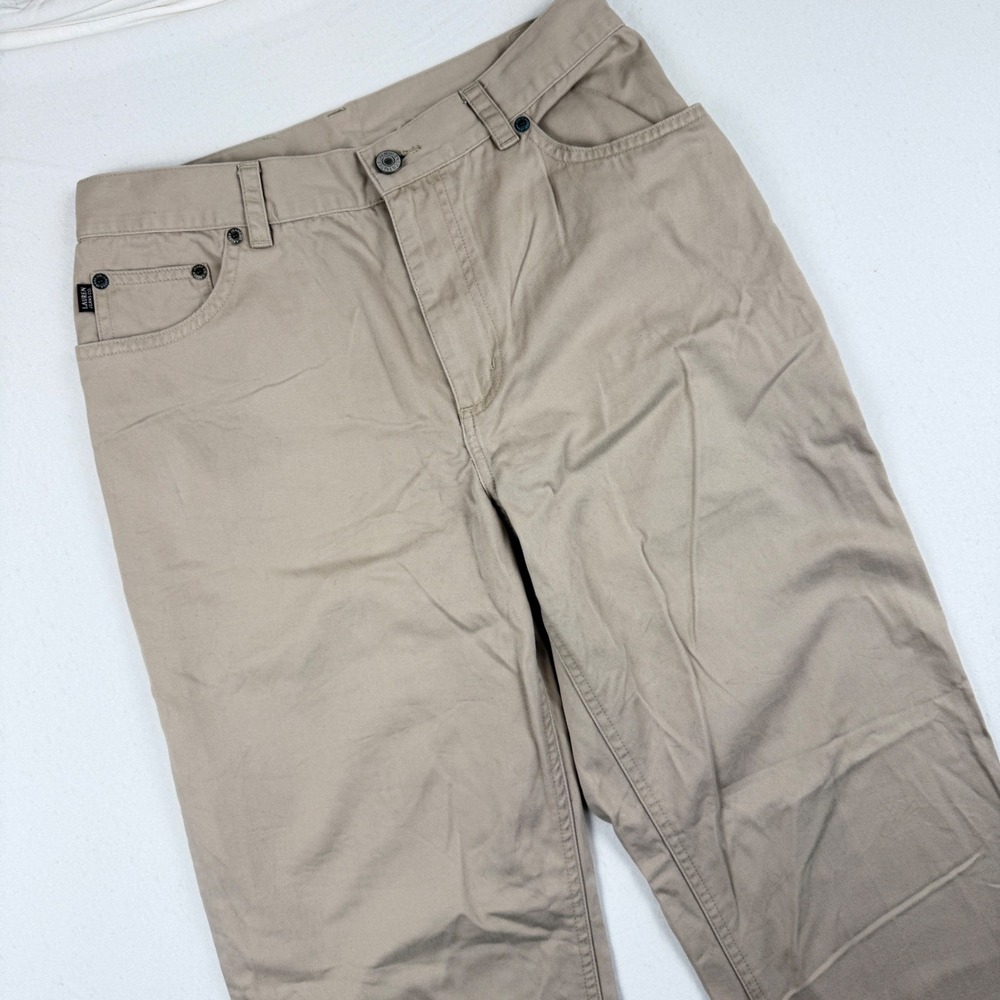Lauren Ralph Lauren Khaki Twill Pants Tan Straight Leg 5-Pocket Cotton Size 6